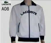 pas cher lacoste veste mode hommes 2019U fermeture eclair col haut a08 blanc